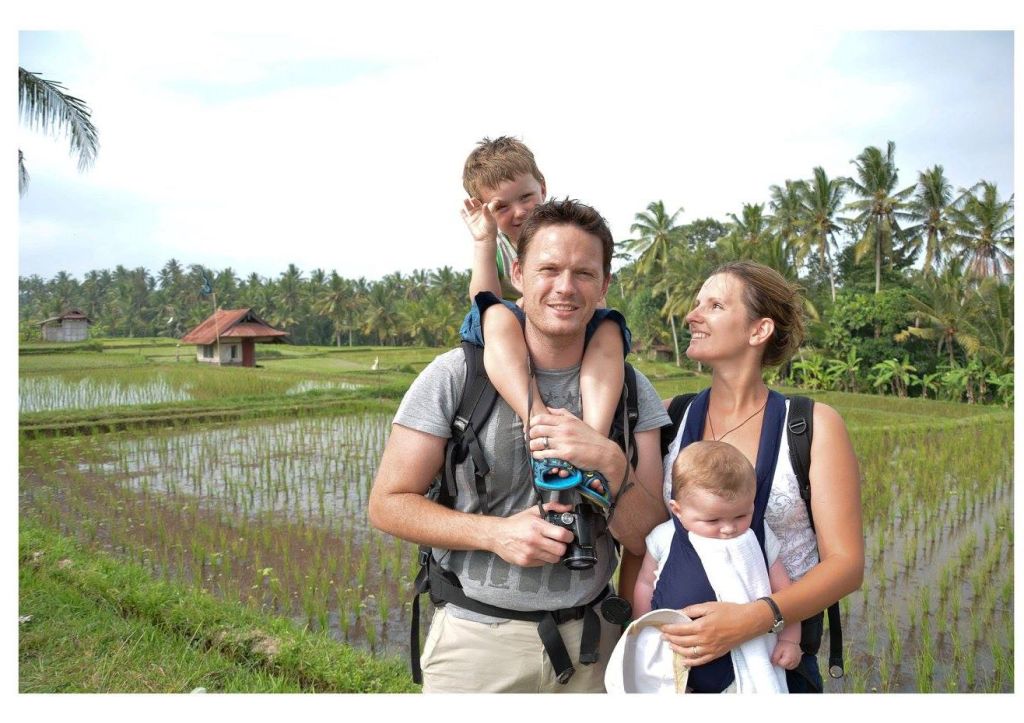 Family Russell-Smith in Bali Will is 6 months old