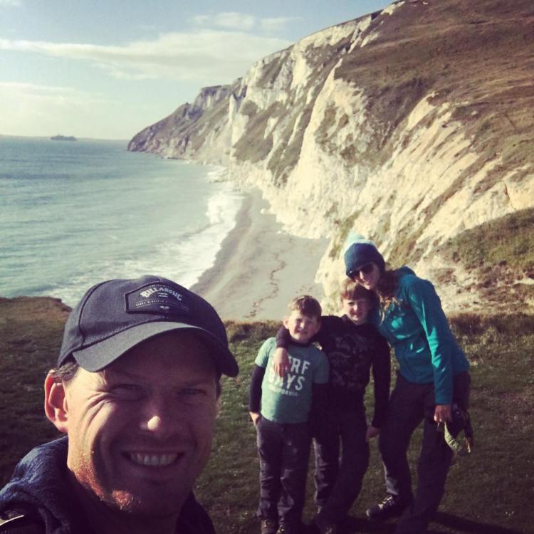 we spend a lot of time hiking the Dorset coast line. 